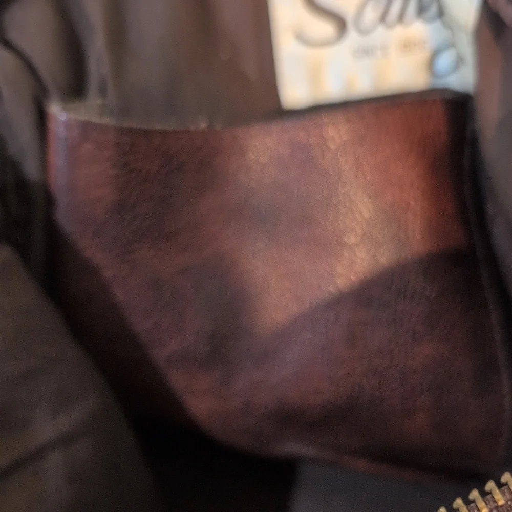 Scully Dark Brown Leather Messenger Bag